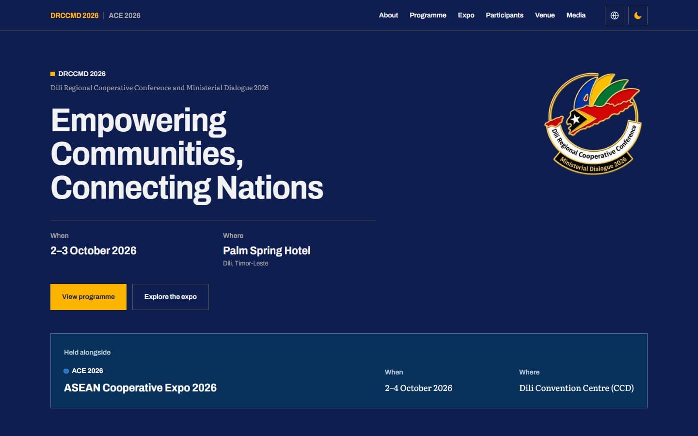 Pájina inísiu cooptl.com ho títulu Empowering Communities, Connecting Nations